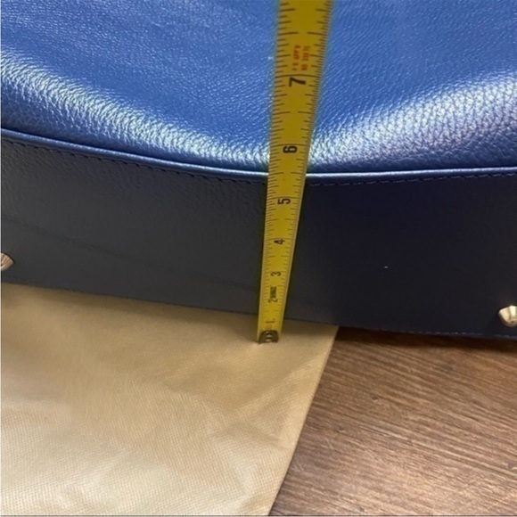 Luisa Vannini Italian Blue Studded Purse. Crossbody/Shoulder - Picture 5 of 10